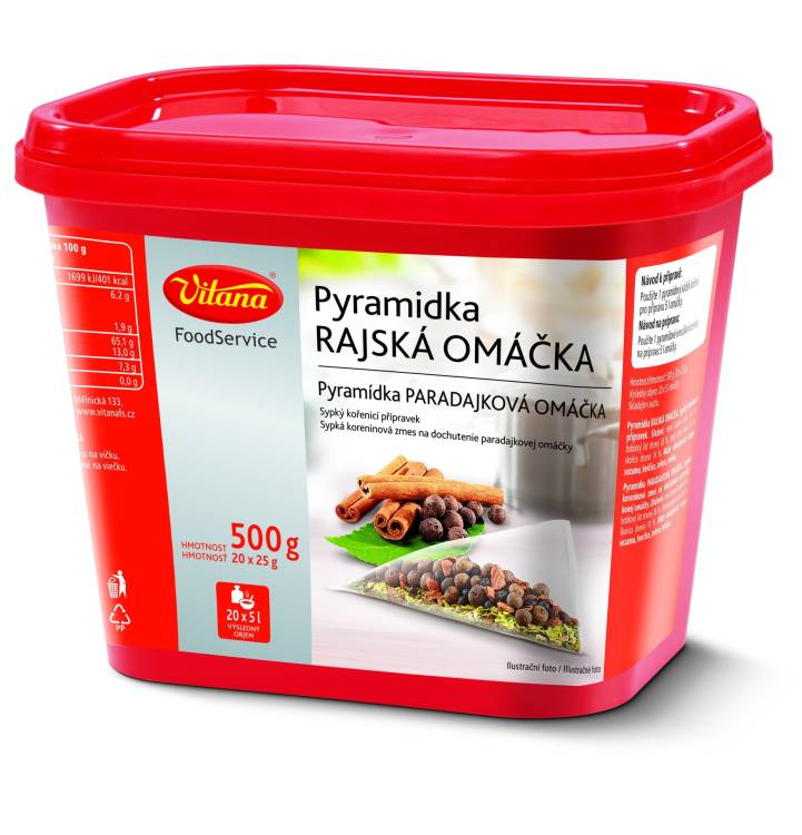 Obrázek k výrobku 11668 - Pyramidka Rajská omáčka 500g Vitana